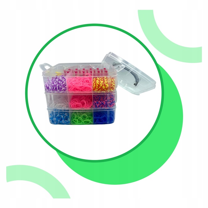 MEGA ZESTAW GUMKI DO ROBIENIA BRANSOLETEK XXL W KUFERKU DUŻY NA PREZENT DIY
