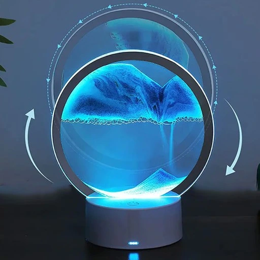 SZKŁO 3D MALOWANIE PIASKIEM KLEPSYDRA OBRÓT O 360° ŚCIEMNIANIE DOTYKOWE