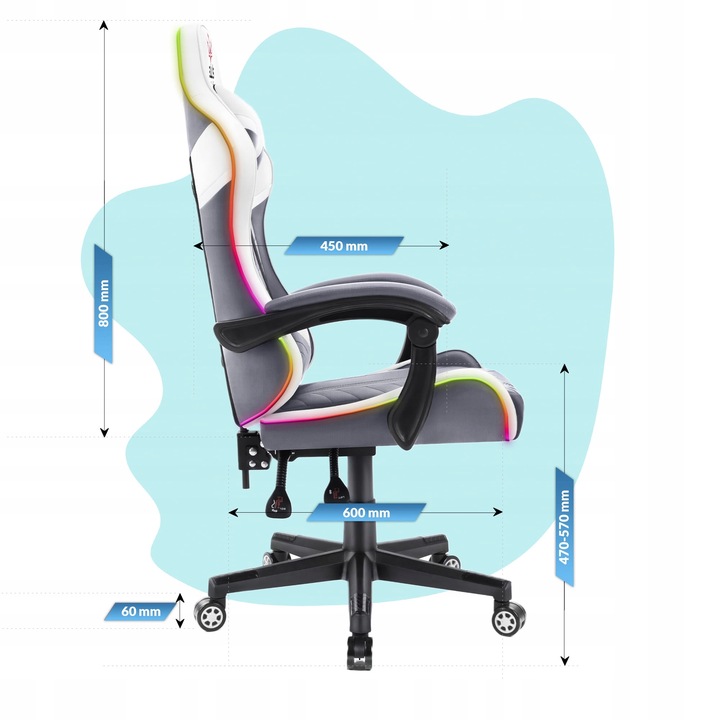 FOTEL GAMINGOWY DLA GRACZA BIUROWY HELL'S