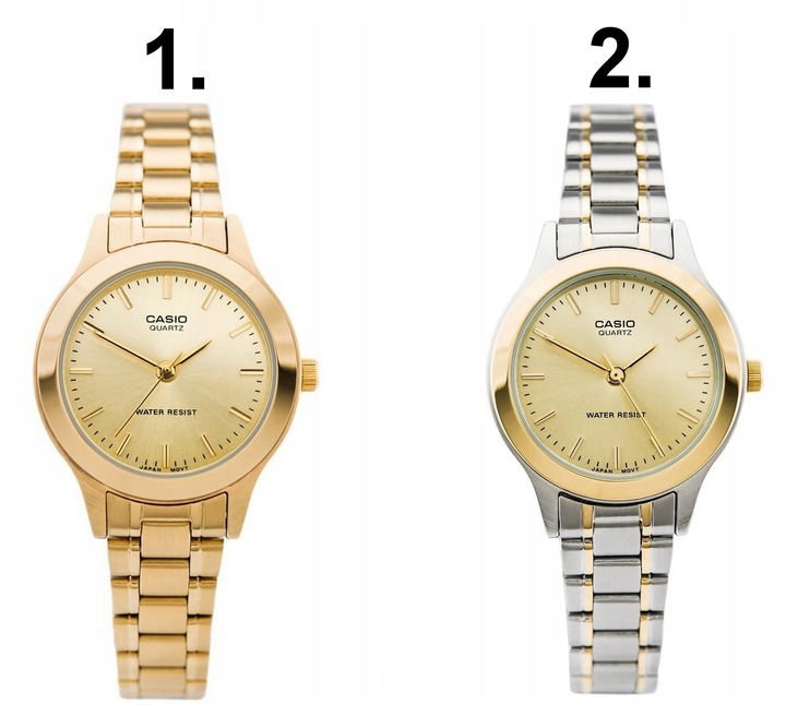 ZEGAREK DAMSKI CASIO STACY złoty stalowy + BOX + GRAWER