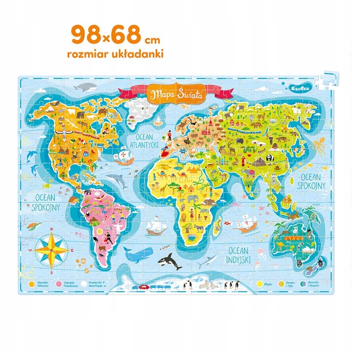 Puzzle Czuczu Puzzle 300 elementów Mapa Świata 5902983491934