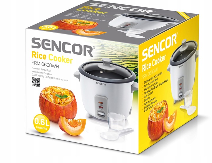 Garnek do gotowania ryżu warzyw Parowar Ryżowar Sencor SRM0600 300W 0,6l