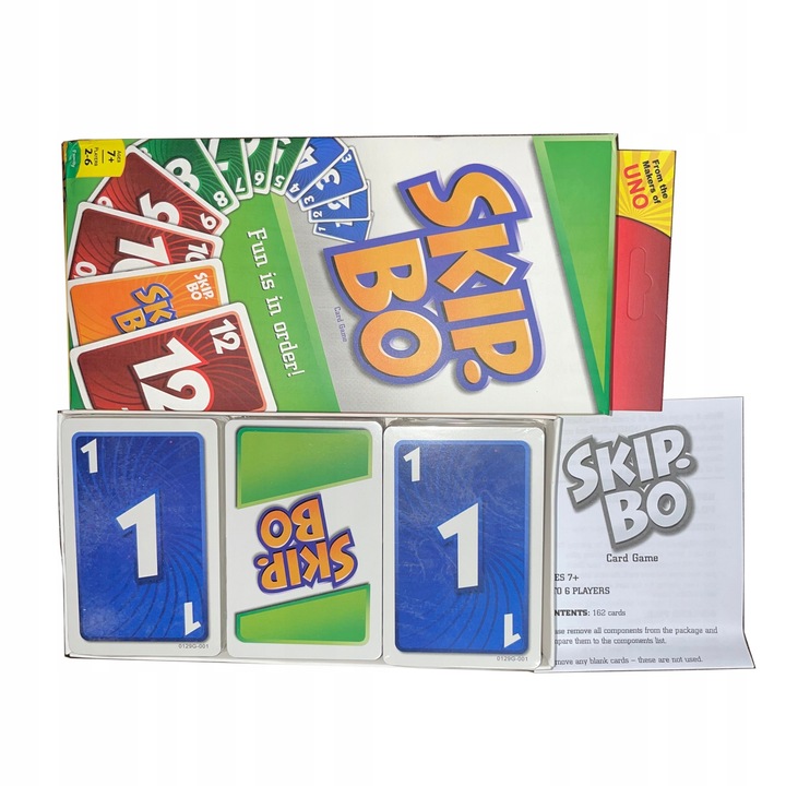 SKIP BO SKIP-BO GRA Mattel UNO 162 karty