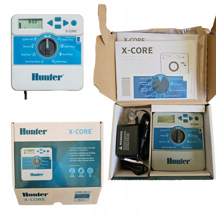 STEROWNIK NAWADNIANIA 6 SEKCJI HUNTER X-CORE XC-601I-E WEWNĘTRZNY WYDAJNY