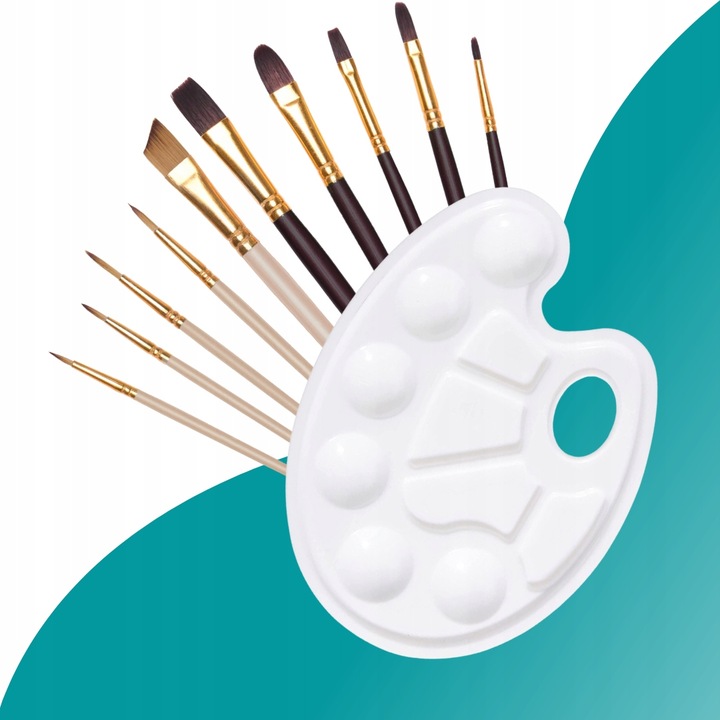 ZESTAW DO MALOWANIA PŁÓTNA 30x40 FARBY PĘDZLE 26el