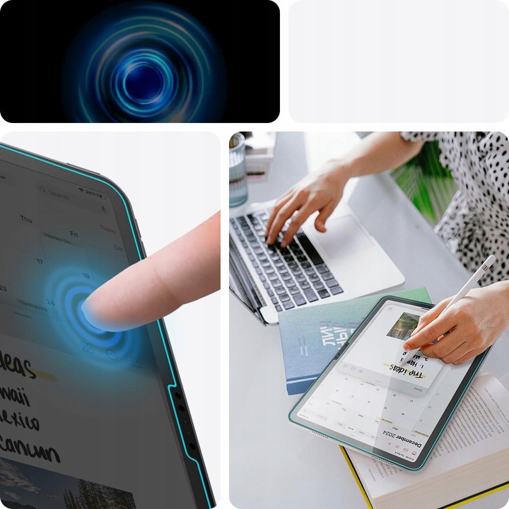 Szkło hartowane Spigen do iPad Air 11" M2 2024, na ekran do etui +aplikator