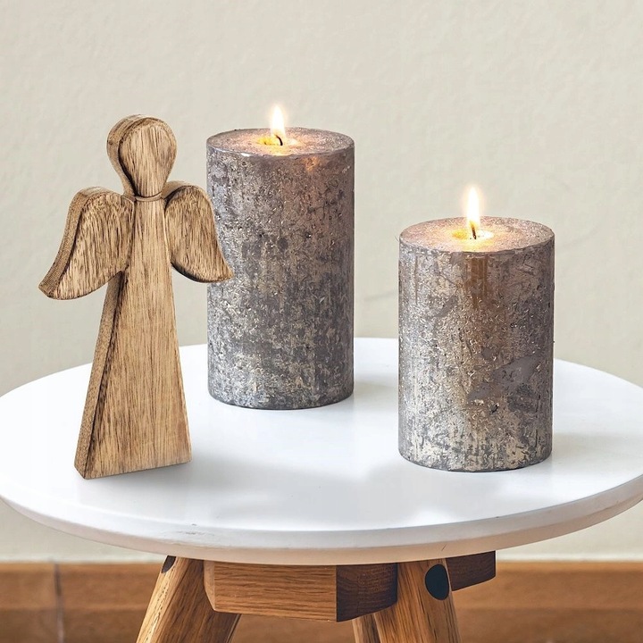 Figurka Ozdoba Anioł Świąteczna Drewniana Solidna Trwała ORION 13 x 24 cm