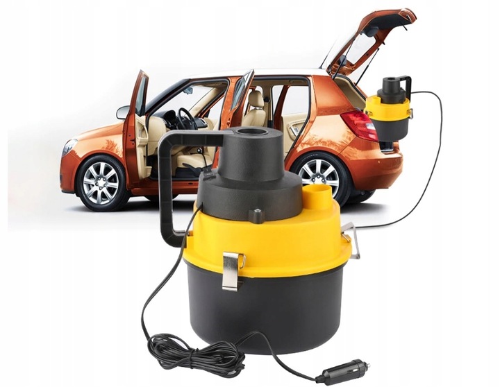 ODKURZACZ SAMOCHODOWY 12V 3 Dysze SUCHO MOKRO