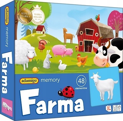 GRA MEMORY MEMO FARMA ZWIERZĄTKA WIEJSKIE gra pamięciowa dla dzieci +3 lata