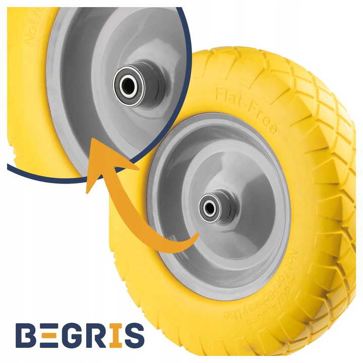 KÓŁKO DO TACZKI KOŁO DO TACZKI PEŁNE Koło do taczki Bezdętkowe 4.00-8 PU