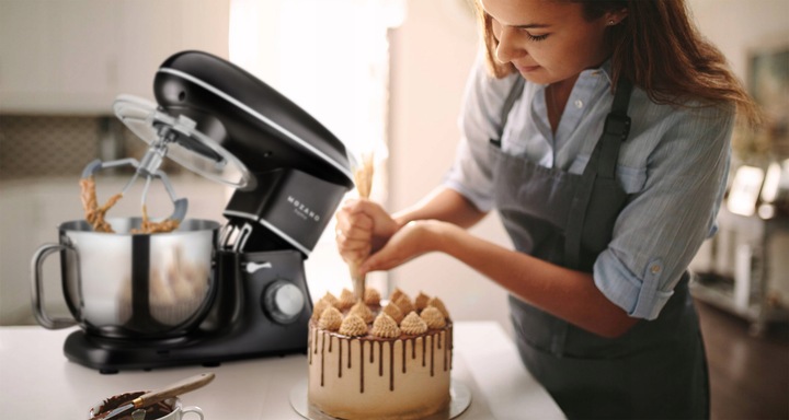 ROBOT KUCHENNY MIKSER PLANETARNY 6,2L DUŻY ZESTAW + WAGA + PRZEPISY MOZANO