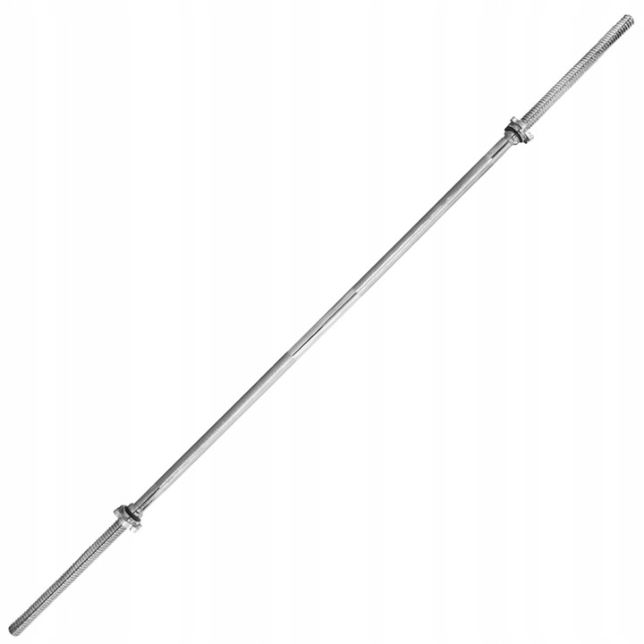 GRYF SZTANGA PROSTY DO ĆWICZEŃ 150cm + ZACISKI 25mm PEŁNY STAL FITNESS