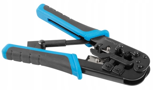 Zaciskarka ZACISKACZ wtyków RJ45 LAN 3w1 RJ45 RJ11 Rj12 ściągacz do skrętki