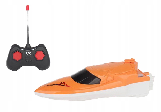 ŁÓDŹ ŁÓDKA MOTORÓWKA NA RADIO Z ŁADOWARKĄ ZDALNIE STEROWANA RC + PILOT