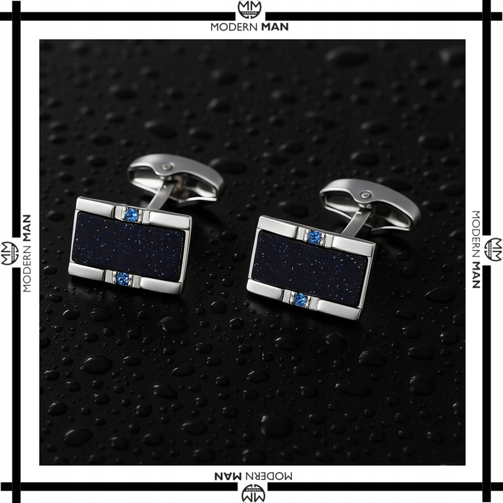 Spinki do Mankietów Eleganckie Spinki do Koszuli+ Pudełko Prezent dla Niego