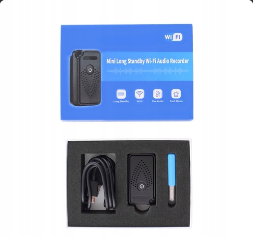 PODSŁUCH WIFI NA ŻYWO BEZ SIM DYKTAFON SD APP