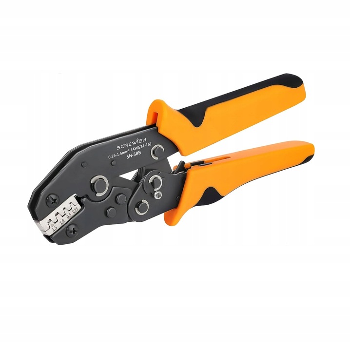 Narzędzie do zaciskania końcówek baryłkowych otwartych, zaciskarka ręczna,