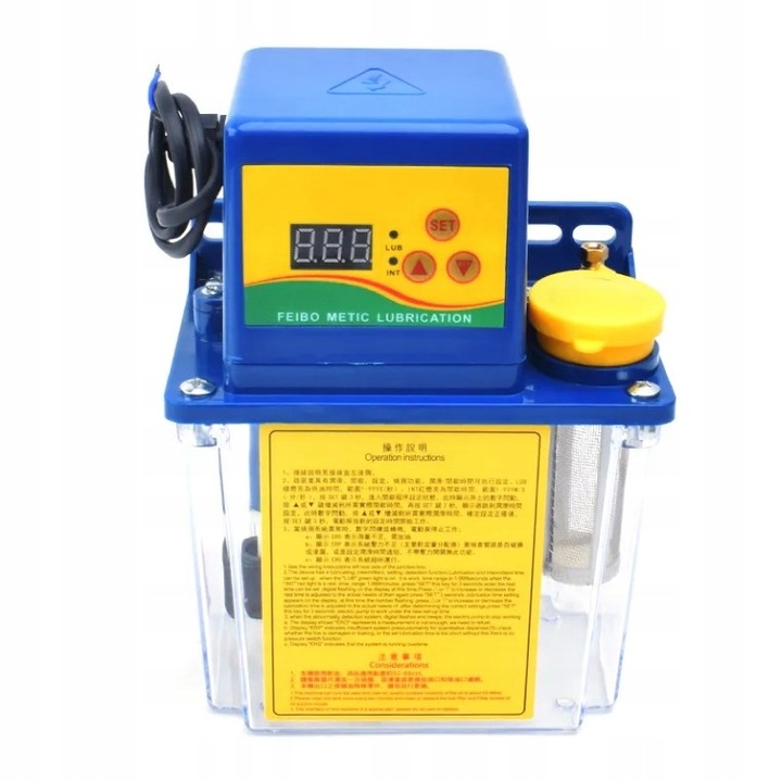 Pompa smarowania centralnego CNC ze zbiornikiem 1.0l - 30W 50cc/min 10bar