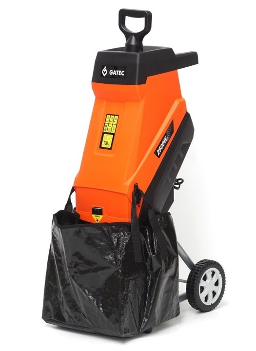 Rozdrabniacz nożowy do gałęzi, Rębak GATEC GT 145 RE / 2500W + Kosz