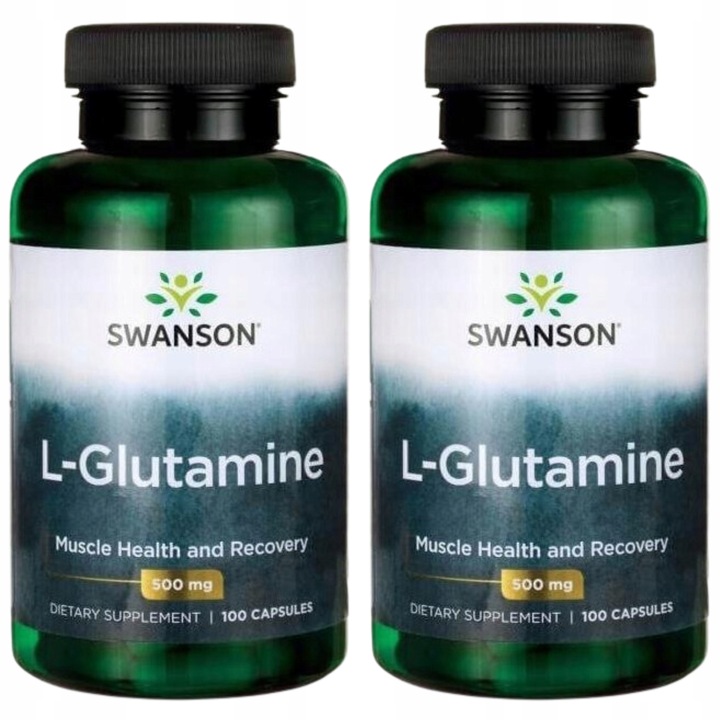2x SWANSON L-Glutamina 500 mg 100 kaps.