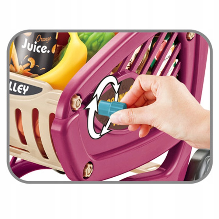 SUPERMARKET WÓZEK SKLEPOWY ZAKUPOWY DLA DZIECI SKLEP OWOCE WARZYWA MATADI