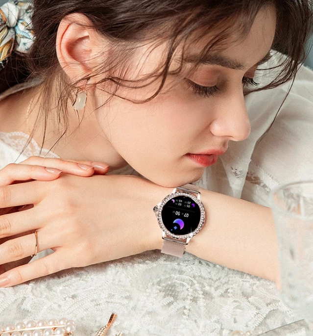 SMARTWATCH ELEGANCKI ZEGAREK DAMSKI POLSKIE MENU 2 paski