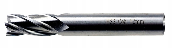 Frez NFPa palcowy fi 12 mm HSSCo kobalt DIN 844