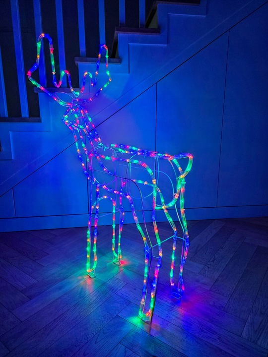 Renifer LED Świąteczny Świecący Figurka Na Zewnątrz XL Duży 85 Kolorowy