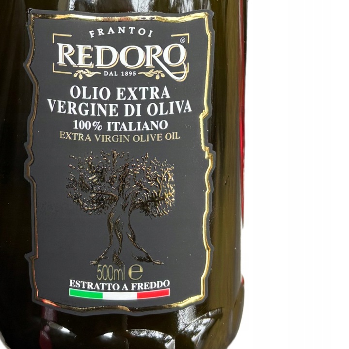Oliwa z oliwek Extra Virgin REDORO 500 ml tłoczona na zimno 100% WŁOSKA