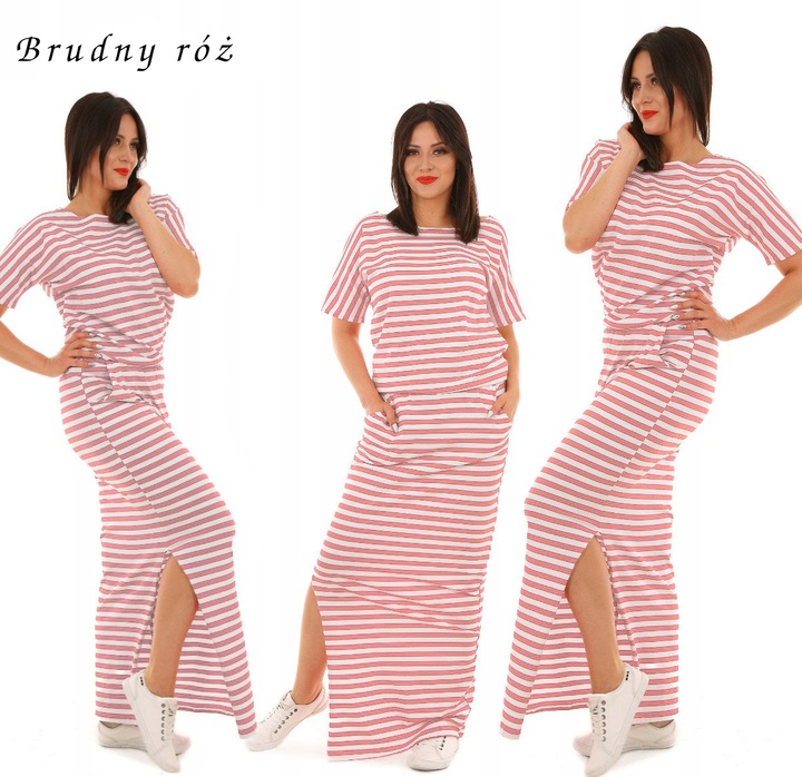 F370 maxi SUKIENKA rozcięcie WZORY