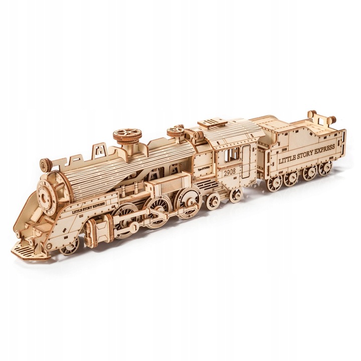 Little Story Drewniane Puzzle Model Układanka 3D DIY - Lokomotywa