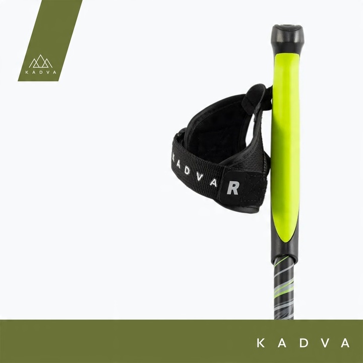 Kije nordic walking KADVA Raylan szary 110 cm Lekkie Karbon Włókno szklane