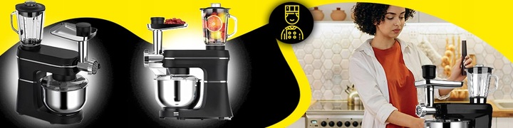 ROBOT KUCHENNY PLANETARNY Z MISĄ BLENDER MASZYNKA DO MIĘSA MIKSER 5w1 3200W