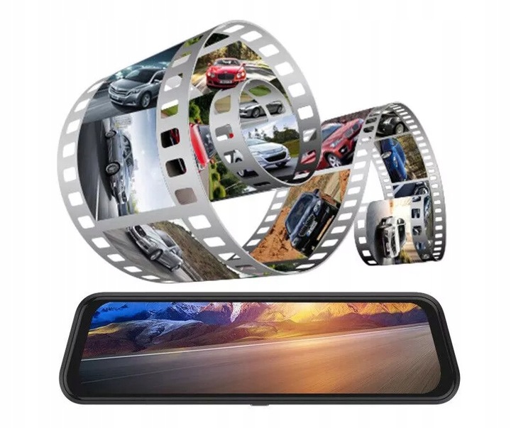 REJESTRATOR LUSTERKO FULL HD 10 KAMERA TYŁ RAM