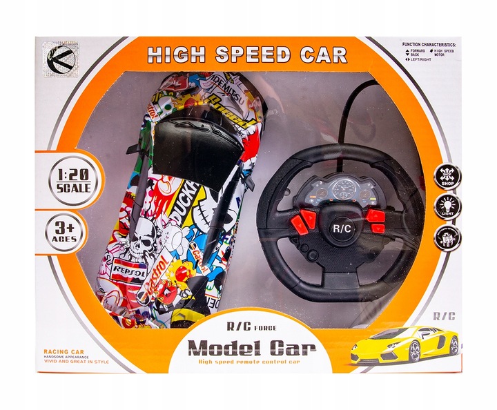 Samochód zdalnie sterowany graffiti, światło R/C