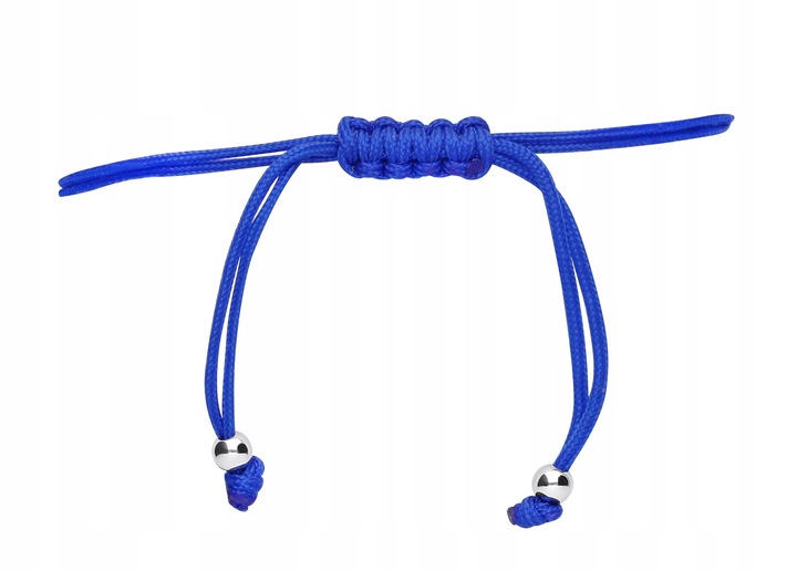 Srebrna Bransoletka na sznurku Dla Dziewczynki Sznurkowa Serce Srebro 925