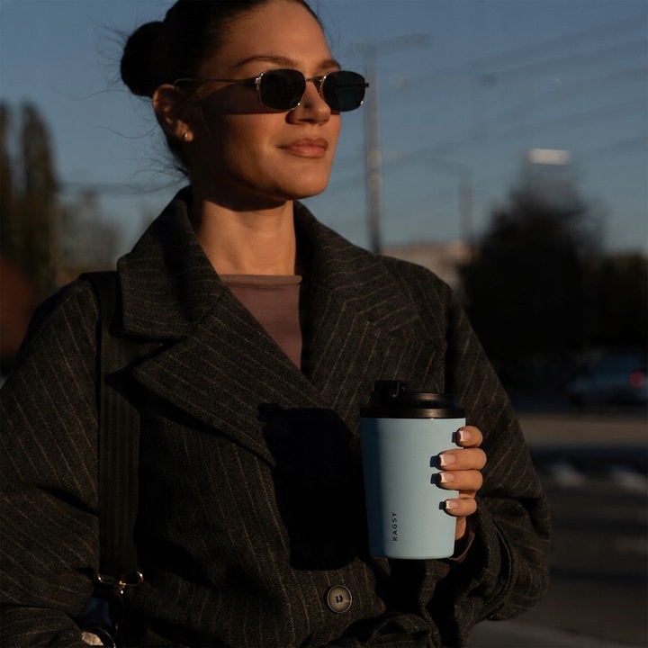 Kubek Termiczny ze stali nierdzewnej BPA FREE Simply Cup 340 ml - Sky