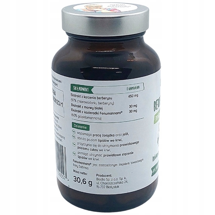 BERBERINE COMPLEX+ 510 MG - 60 KAP. KONTROLA CUKRU