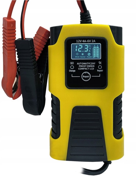 Prostownik Samochodowy do Akumulatorów 6V 12V 2A Ładowarka FUNKCJA NAPRAWY