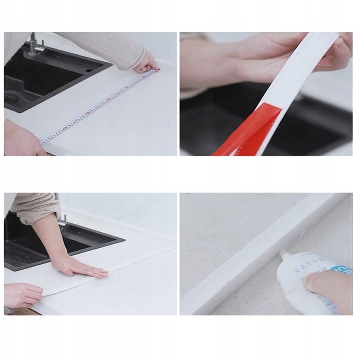 2M SAMOPRZYLEPNA LISTWA ZATRZYMUJĄCA WODĘ DO WANNY, LISTWA WYKOŃCZENIOWA