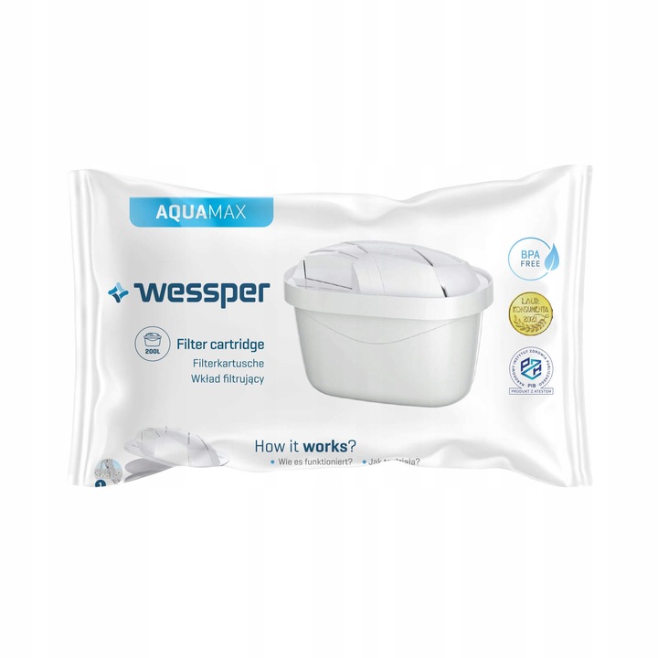 Wkład filtrujący filtr Wessper Aquamax do Brita Dafi Aquaphor 10szt WES003