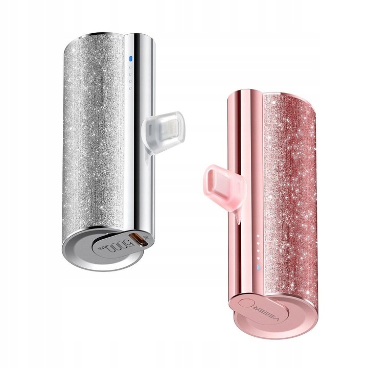 Powerbank VEGER PlugOn 5000mAh na podróż 12W wbudowane złącze USB C lekki