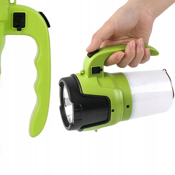 Latarka Szperacz LED 2w1 Akumulatorowa Mocna Lampa Kempingowa Turystyczna