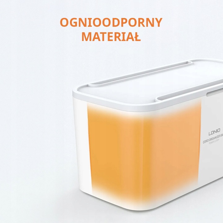 Listwa zasilająca Antyprzepięciowa 2 m ORGANIZER na kable 5 gniazd USB