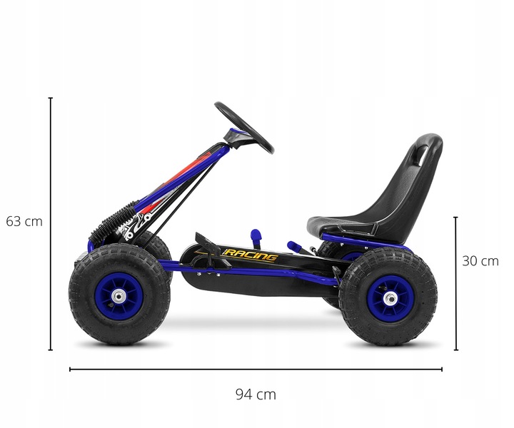 Gokart na pedały Milly Mally Thor Blue