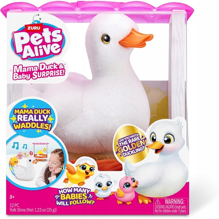 ZURU PETS ALIVE ZESTAW INTERAKTYWNA MAMA KACZKA PLUSZOWA MAMA DUCK + DZIECI