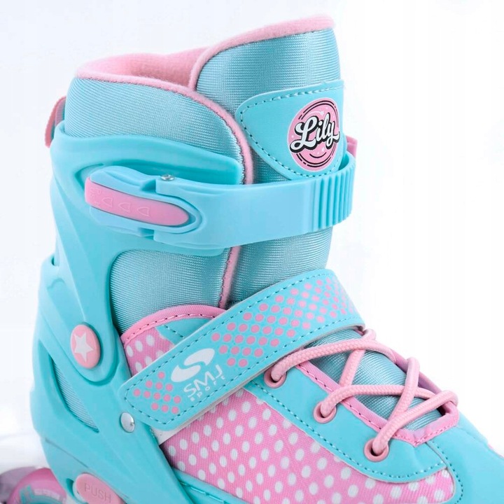 Łyżworolki wielosezonowe regulowane rolki + łyżwy damskie r. 38-41 SMJ Lily