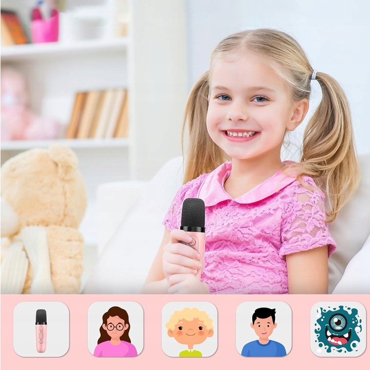 MASZYNA KARAOKE DŹWIĘK STEREO GŁOŚNIK BLUETOOTH 3 TRYBY LED 2 MIKROFONY