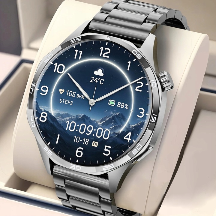 ZEGAREK MĘSKI SMARTWATCH AMOLED 466x466 EKG GLUKOZA CIŚNIENIE TEMPERATURA