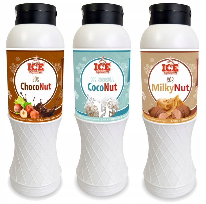 Sos MILKYNUT polewa do lodów, gofrów, deserów 1kg | Polewa Topping